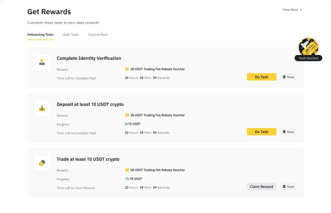 Binance: visión general de la plataforma Página principal de Binance con más de 350 criptomonedas disponibles