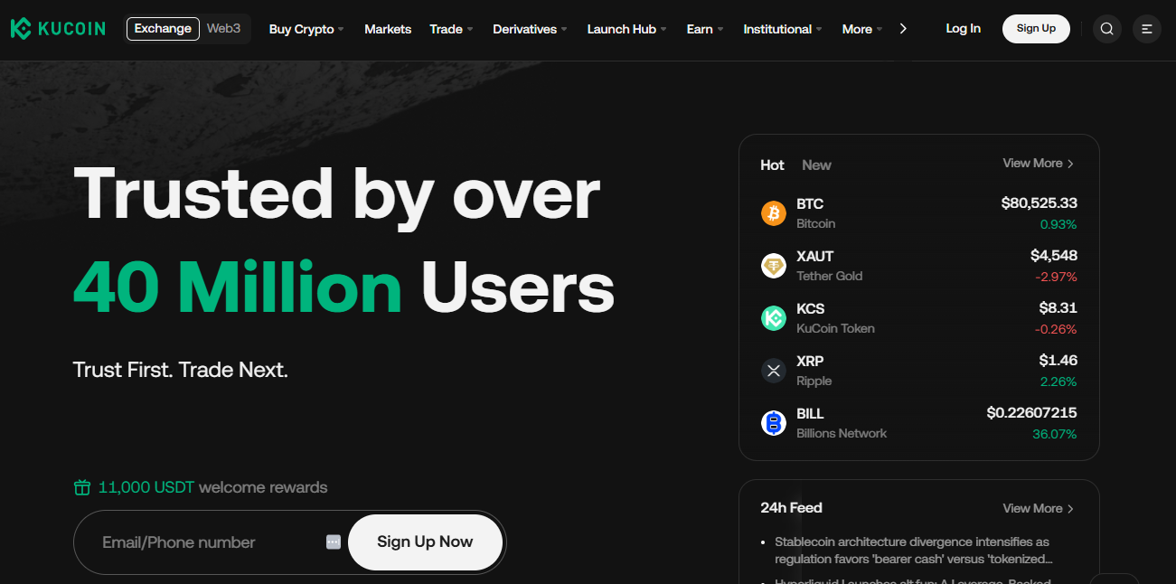 KuCoin EU MiCA FMA Austria con más de 800 criptomonedas disponibles